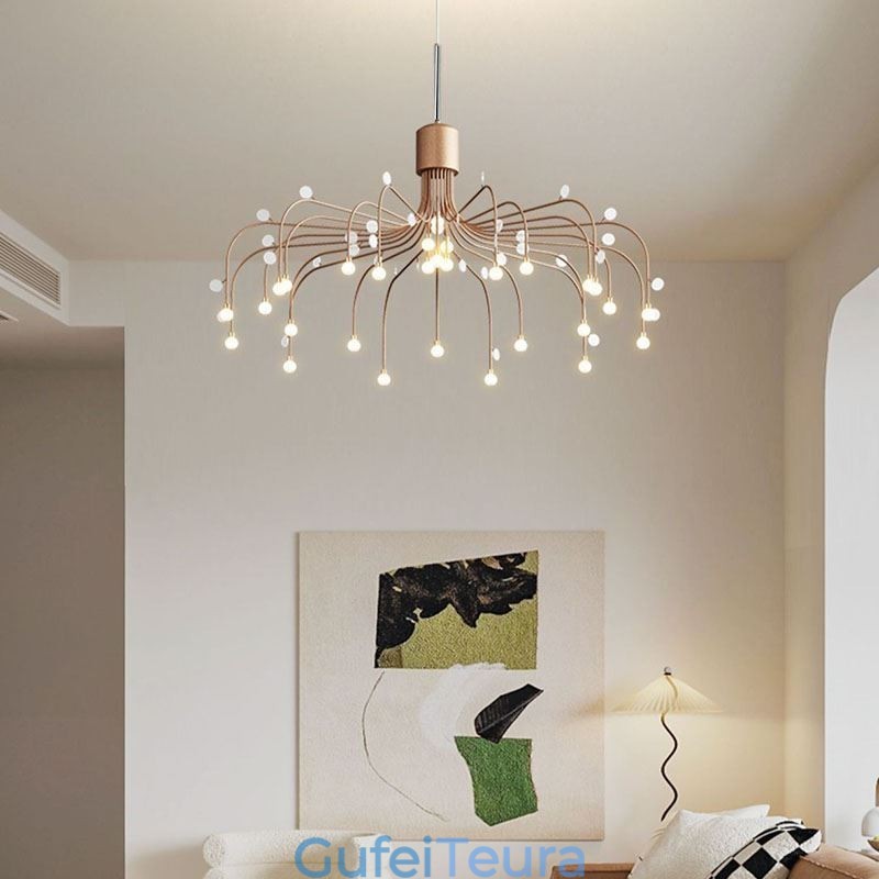 תאורת תליון Nordic Creative Natural White Ceiling Light 30 אורות