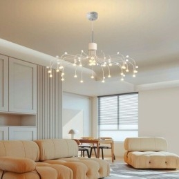 תאורת תליון Nordic Creative Natural White Ceiling Light 30 אורות