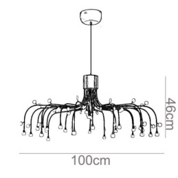 תאורת תליון Nordic Creative Natural White Ceiling Light 30 אורות