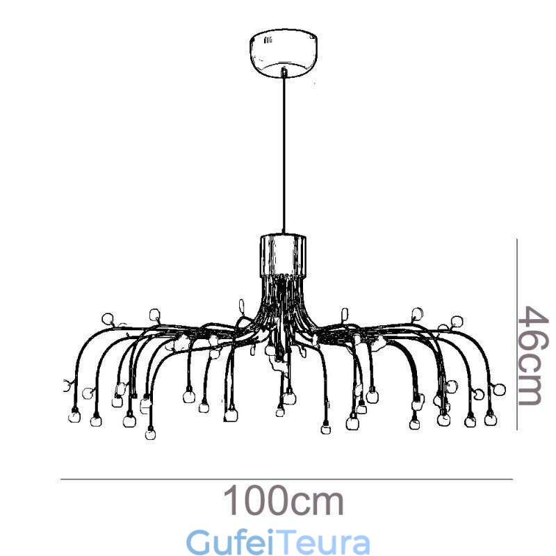 תאורת תליון Nordic Creative Natural White Ceiling Light 30 אורות