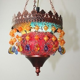 כרטיס חג המולד Lnternet Cafe Retro Art Chandelier Garden Industrial