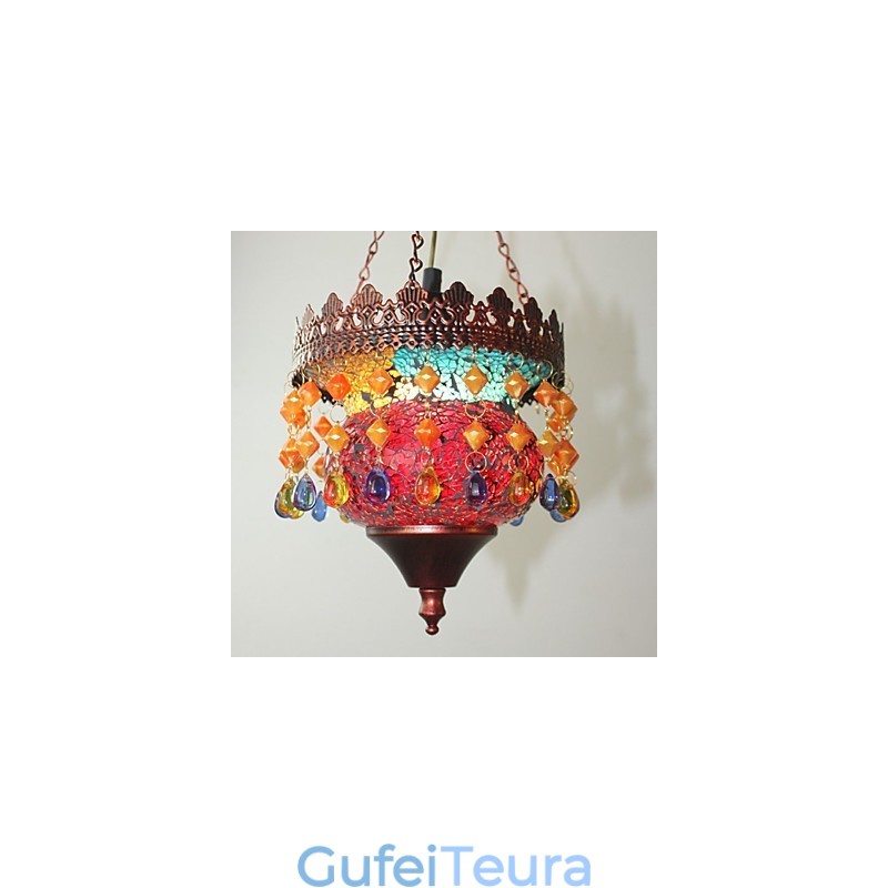 כרטיס חג המולד Lnternet Cafe Retro Art Chandelier Garden Industrial