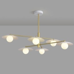 אור תליון נורדי Creative G9 ברזל יצוק תקרה אור