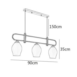 אור תליון נורדי ברזל יצוק אור תקרת אבקן יצירתי