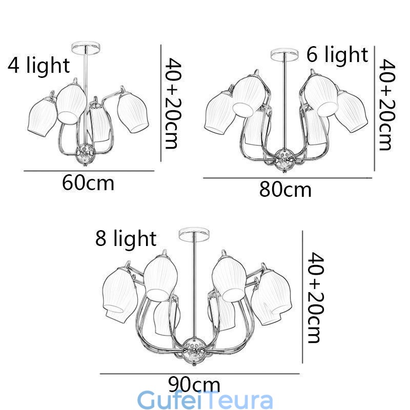 אור תליון נורדי Creative ברזל יצוק נחושת צבע טבעי אבקן אור תקרת