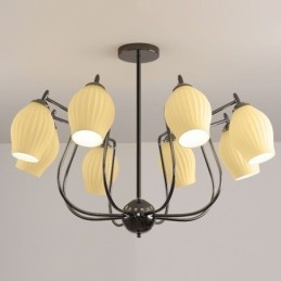 אור תליון נורדי Creative ברזל יצוק אקדח אבקן שחור אור תקרת