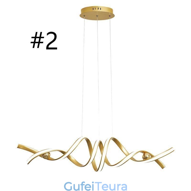 אור תליון מינימליסטי אומנות אלומיניום אור תקרה ספירלה מינימליסטי