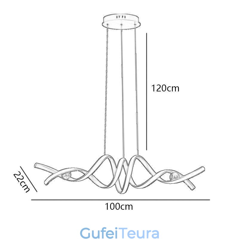 אור תליון מינימליסטי אומנות אלומיניום אור תקרה ספירלה מינימליסטי