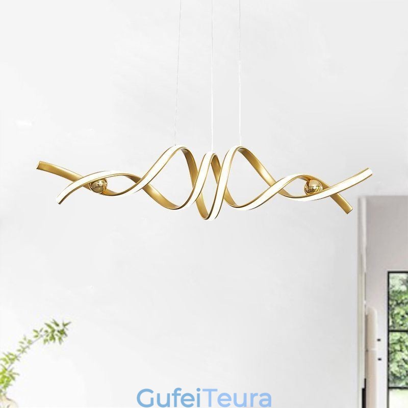 אור תליון מינימליסטי אומנות אלומיניום אור תקרה ספירלה מינימליסטי