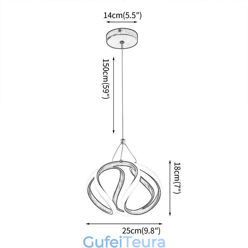 אור תליון אלומיניום אומנות דלעת קטנה אור תקרה
