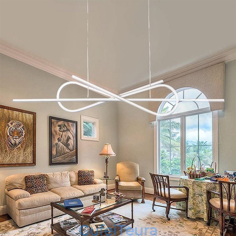 אור תליון פשוט אלומיניום ארט Bowknot אור תקרה