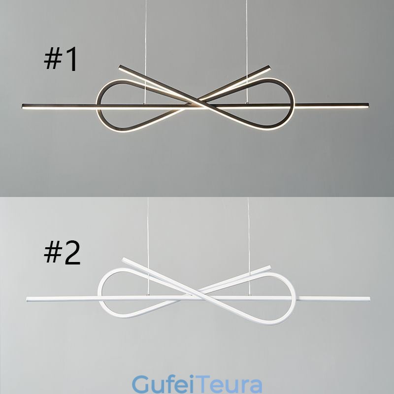 אור תליון פשוט אלומיניום ארט Bowknot אור תקרה