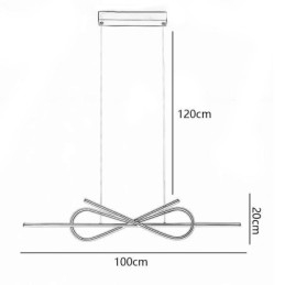 אור תליון פשוט אלומיניום ארט Bowknot אור תקרה