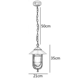 אור חוץ אמריקאי רטרו עמיד למים בצורת כלוב ציפורים תליון אור גן
