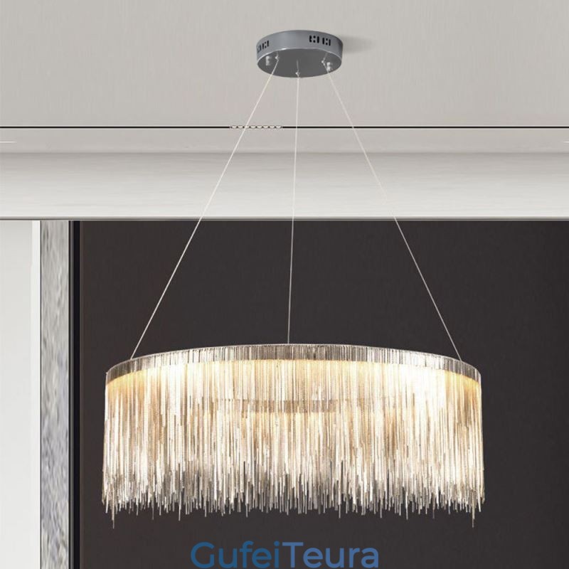 אור תליון ציצית יוקרתי נברשת עגולה