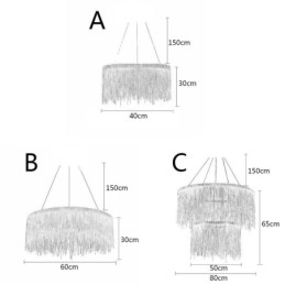 אור תליון ציצית יוקרתי נברשת עגולה