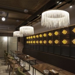 אור תליון ציצית יוקרתי נברשת עגולה