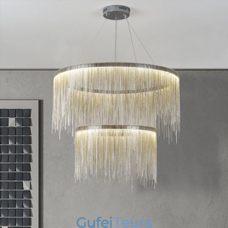 אור תליון ציצית יוקרתי נברשת עגולה