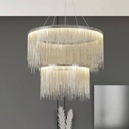 אור תליון ציצית יוקרתי נברשת עגולה