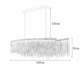 תאורת תליון מודרנית Creative Tassel Hanging Lamp Cafe