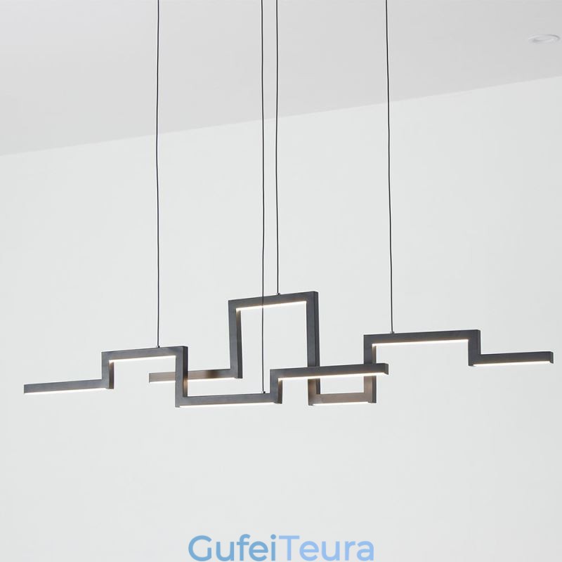 אור תליון מודרני אקריליק שחור נברשת