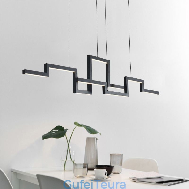 אור תליון מודרני אקריליק שחור נברשת