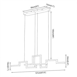 אור תליון מודרני אקריליק שחור נברשת