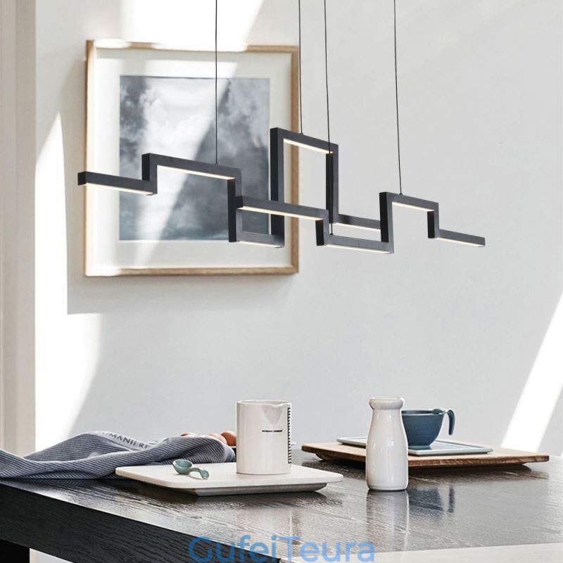 אור תליון מודרני אקריליק שחור נברשת