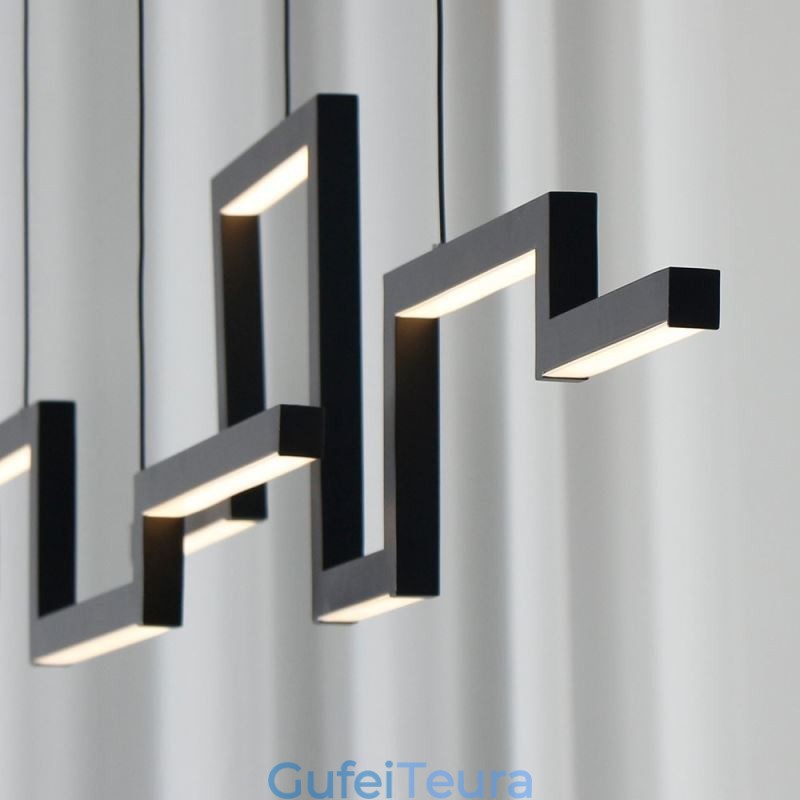 אור תליון מודרני אקריליק שחור נברשת