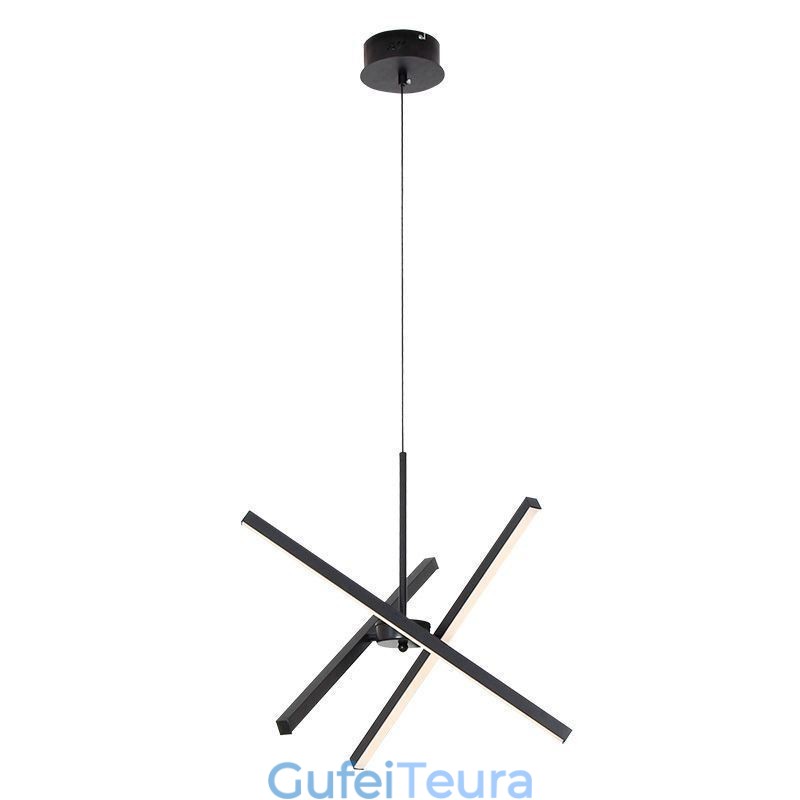 מנורת רצועה שחורה ניתנת לעמעום מודרנית