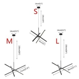 מנורת רצועה שחורה ניתנת לעמעום מודרנית