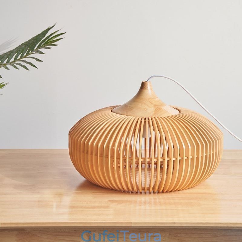 מסגרת עץ תליון אור נברשת בצורת דלעת