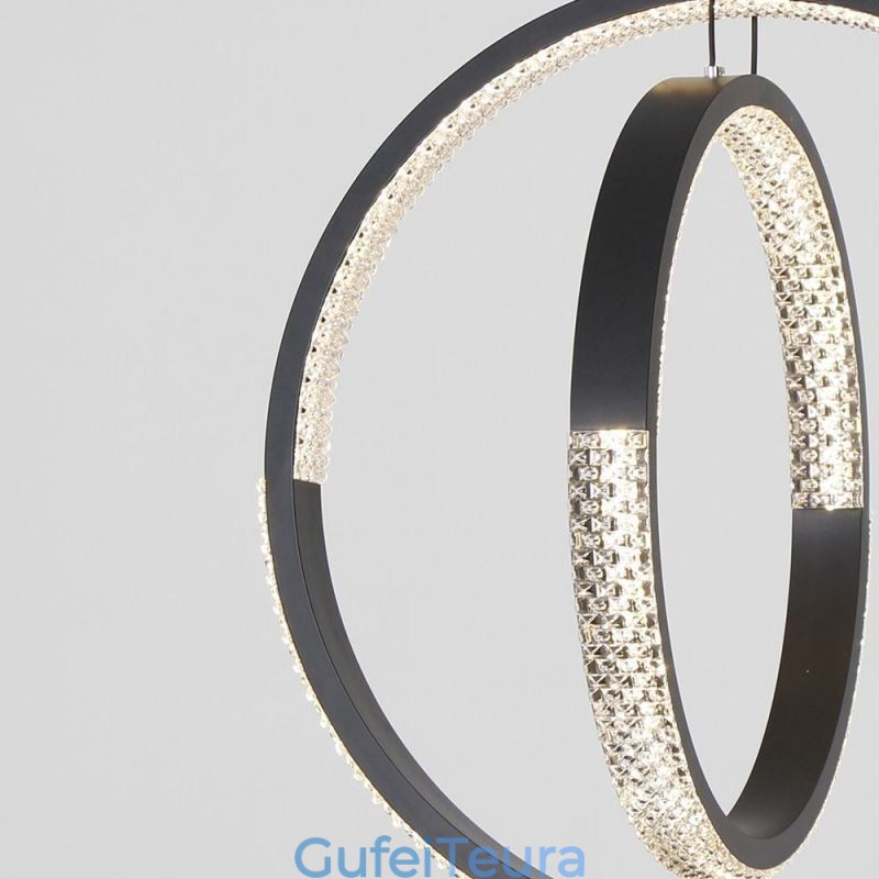 נברשת מודרנית 2 טבעות תליון תאורת אוכל