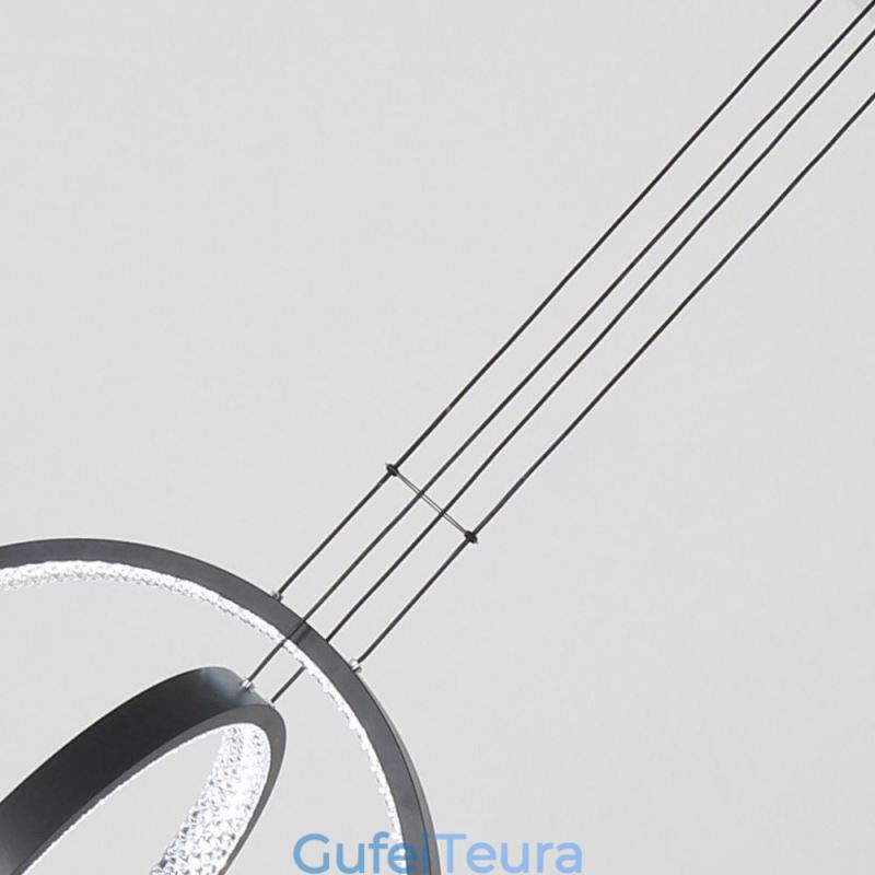 נברשת מודרנית 2 טבעות תליון תאורת אוכל