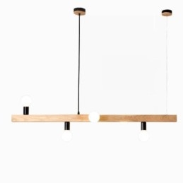 נברשת מולקולת אור תליון מעץ יפני