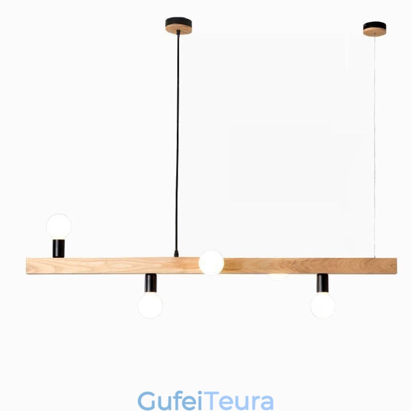 נברשת מולקולת אור תליון מעץ יפני