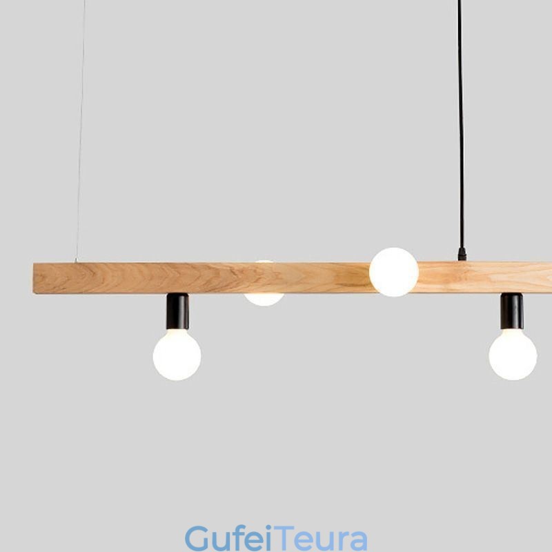 נברשת מולקולת אור תליון מעץ יפני