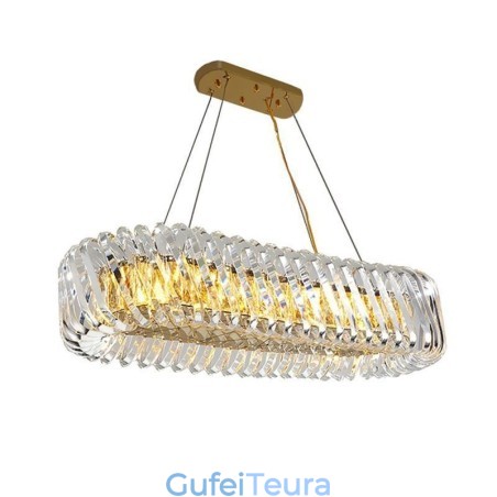 אור תליון זכוכית יוקרתי נברשת בסגנון אירופאי