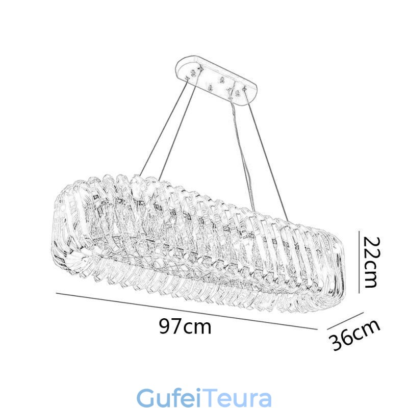 אור תליון זכוכית יוקרתי נברשת בסגנון אירופאי