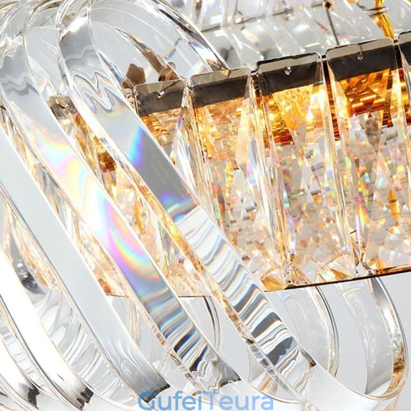 אור תליון זכוכית יוקרתי נברשת בסגנון אירופאי