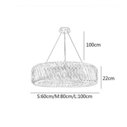 אור תליון אירופאי עגול זכוכית עיטור מנורת תלייה