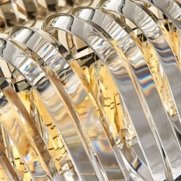 אור תליון אירופאי עגול זכוכית עיטור מנורת תלייה