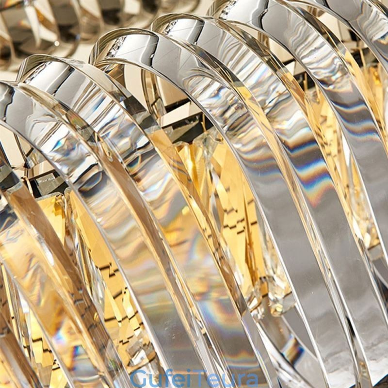 אור תליון אירופאי עגול זכוכית עיטור מנורת תלייה