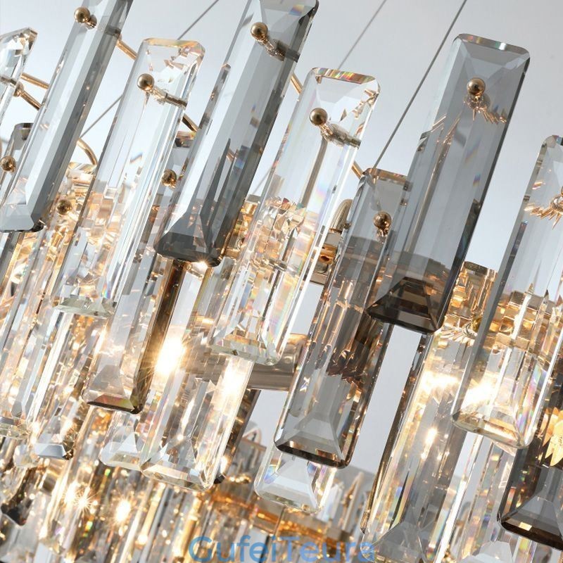 נברשת זכוכית אירופאית אור מנורות תליון אובליות