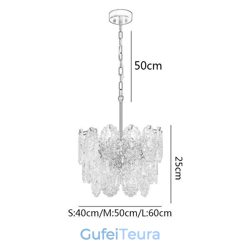 מודרני זכוכית תליון אור נברשת ברונזה זהב