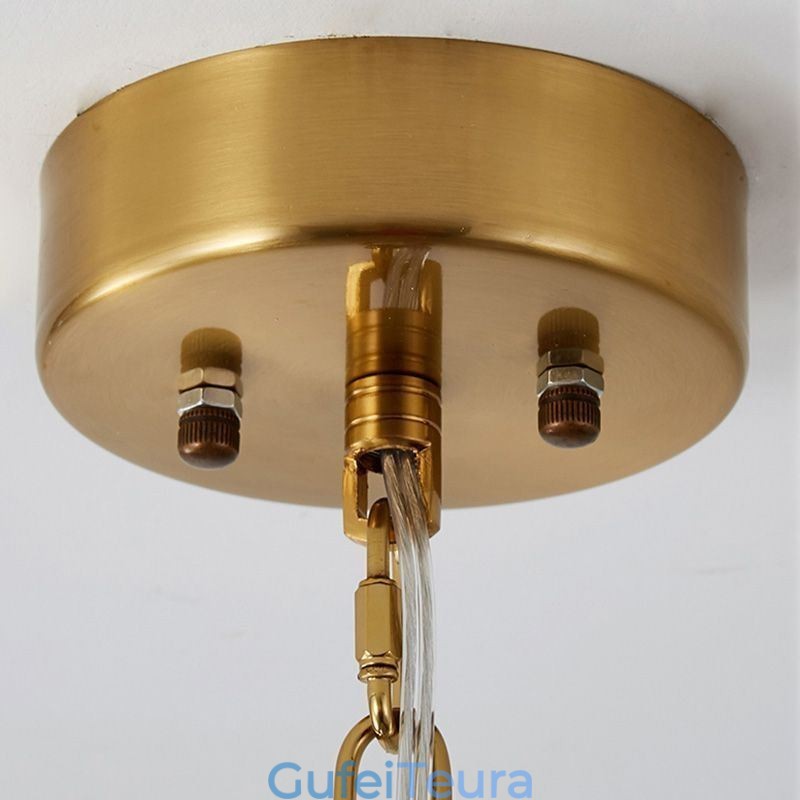 מודרני זכוכית תליון אור נברשת ברונזה זהב