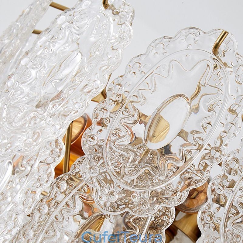 מודרני זכוכית תליון אור נברשת ברונזה זהב