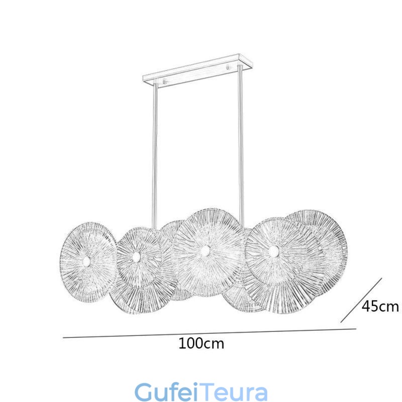 מודרני Spark Disc נברשת זיקוקים תליון זכוכית מנורת תאורת עיצוב הבית
