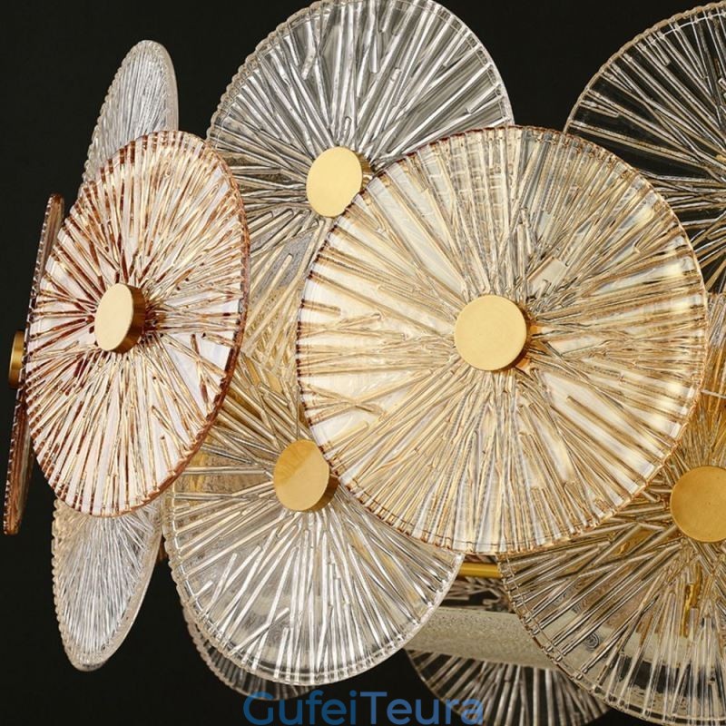 מודרני Spark Disc נברשת זיקוקים תליון זכוכית מנורת תאורת עיצוב הבית