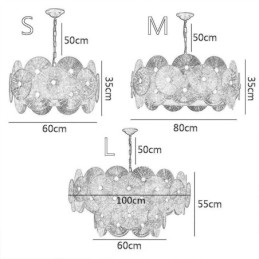 Modern Spark Disc נברשת זיקוקים זכוכית תליון מנורת בית דקו תאורה